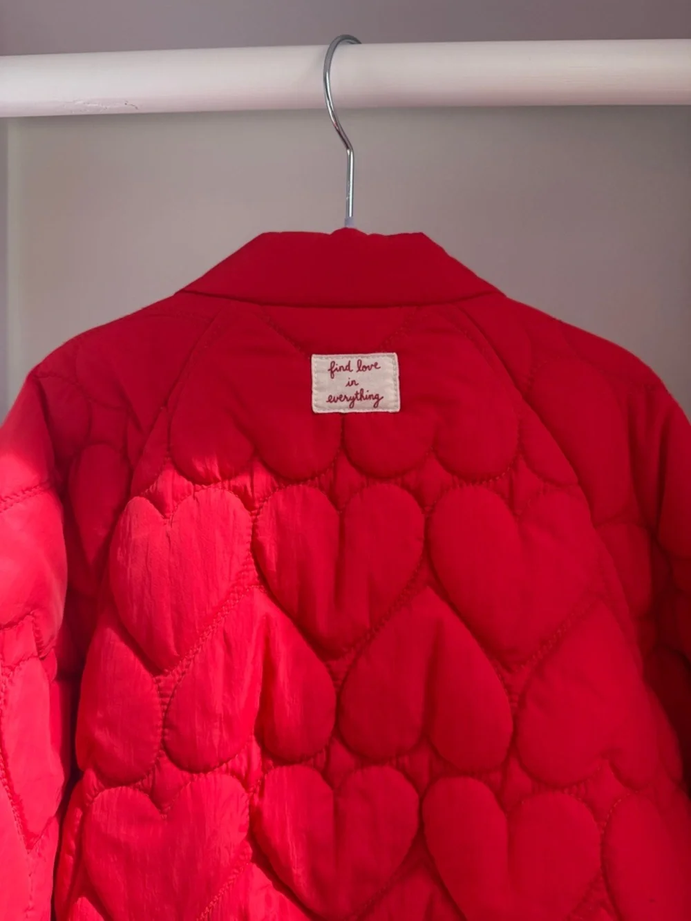 Zara Red Quilted Kids Puffer Jacket